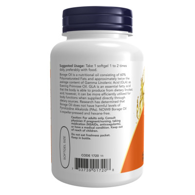 Borage Oil 1000mg - 60 sgels Borage Oil 1000mg - 60 sgels