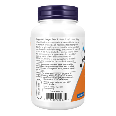 L-Carnitine 1000mg - 100 tabs L-Carnitine 1000mg - 100 tabs