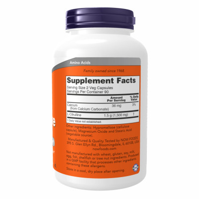 Citrulline 750mg - 180 vcaps Citrulline 750mg - 180 vcaps