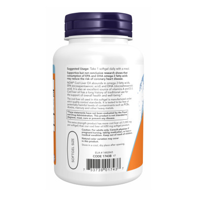 Cod Liver Oil 1000mg - 180 sgels Cod Liver Oil 1000mg - 180 sgels