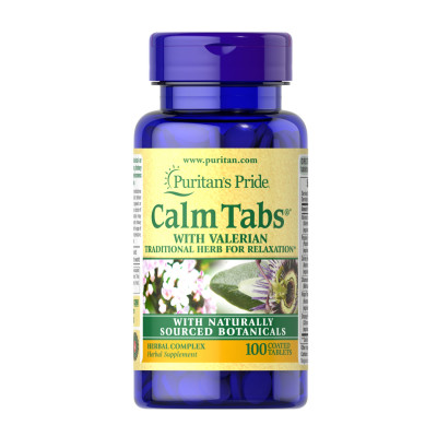 Calm Tabs Valerian Passion Flower Hops - 100tabs Calm Tabs Valerian Passion Flower Hops - 100tabs