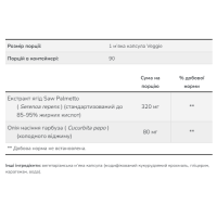 Saw Palmetto 320mg - 90 vgels