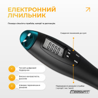 Скакалка для боксу EasyFit TwinRope 2,8 м чорний-зелений Скакалка для боксу EasyFit TwinRope 2,8 м чорний-зелений