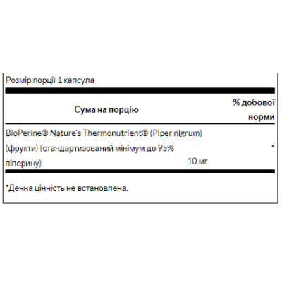 Bioperine 10 mg - 60caps