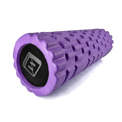 Масажний ролер EasyFit Solid Grid Roller Mini 30 см фіолетовий