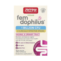 Vegan Fem Dophilus® 1 Billion Cfu - 30 vcaps (Пошкоджена банка) Vegan Fem Dophilus® 1 Billion Cfu - 30 vcaps (Пошкоджена банка)