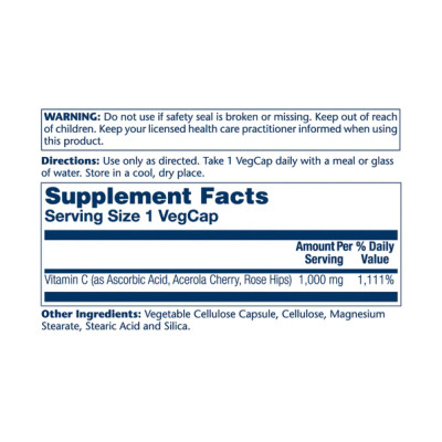 Vitamin C with Rose Hips & Acerola 1000mg - 100 vcaps Vitamin C with Rose Hips & Acerola 1000mg - 100 vcaps
