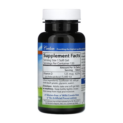 Vitamin D 5000 IU - 120 softgels Vitamin D 5000 IU - 120 softgels