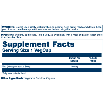 Vitex Berry Extract 400mg - 100 vcaps Vitex Berry Extract 400mg - 100 vcaps