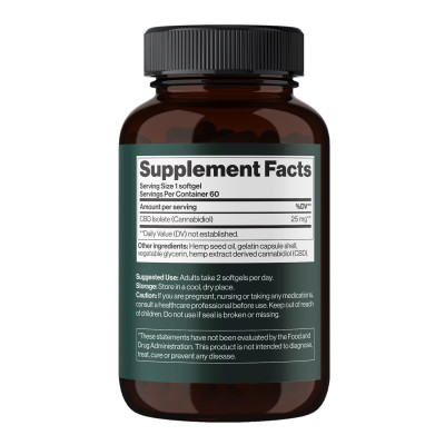 CBD Isolate 1500 mg - 60 softgels CBD Isolate 1500 mg - 60 softgels