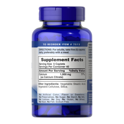 Calcium Citrate 1000mg - 200 caps Calcium Citrate 1000mg - 200 caps