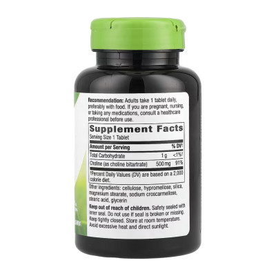 Choline 500 mg - 100 tabs Choline 500 mg - 100 tabs