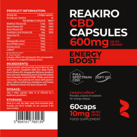 Energy Boost CBD Capsules 600mg - 60 caps Energy Boost CBD Capsules 600mg - 60 caps