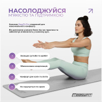 Килимок для йоги професійний EasyFit Pro каучук 5 мм Сірий Килимок для йоги професійний EasyFit Pro каучук 5 мм Сірий