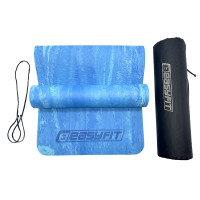 Килимок для йоги та фітнеса EasyFit PER Premium Mat 8 мм синій + Чохол Килимок для йоги та фітнеса EasyFit PER Premium Mat 8 мм синій + Чохол
