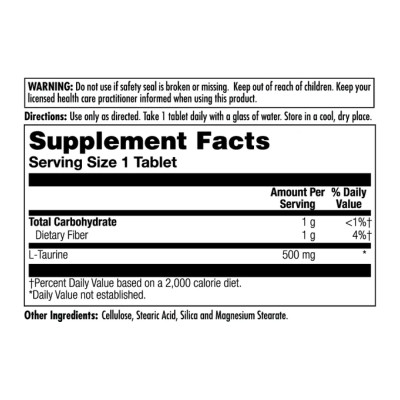 L-Taurine 500mg - 60 tabs L-Taurine 500mg - 60 tabs