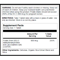 Methyl Folate 800mcg - 90 tabs Methyl Folate 800mcg - 90 tabs