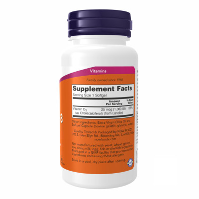 VIT D-3 1000 IU - 180 sgels VIT D-3 1000 IU - 180 sgels