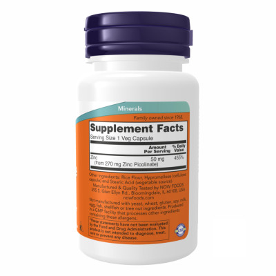 Zinc Picolinate 50 mg - 60 vcaps Zinc Picolinate 50 mg - 60 vcaps