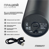 Перкусійний масажер для спини EasyFit Vibe 6 насадок, 30 режимів Перкусійний масажер для спини EasyFit Vibe 6 насадок, 30 режимів