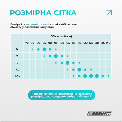 Пояс для спини з 4 ребрами жорсткості EasyFit (XL)