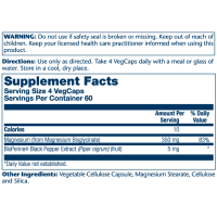 Magnesium Glycinate 350mg - 240 vcaps Magnesium Glycinate 350mg - 240 vcaps