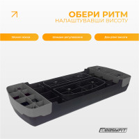 Степ-платформа EasyFit Step-B 2-ступінчаста сіра Степ-платформа EasyFit Step-B 2-ступінчаста сіра