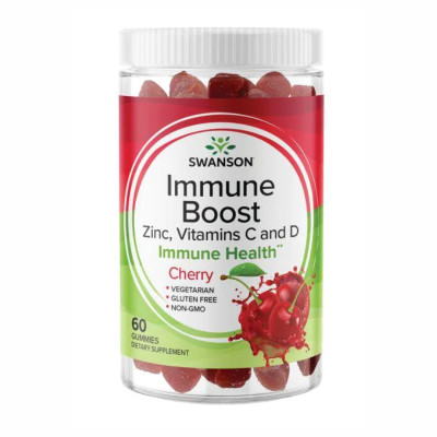 Immune Boost with Acerola,Zinc,Vitamins C and D - 60 Gummies Cherry Immune Boost with Acerola,Zinc,Vitamins C and D - 60 Gummies Cherry