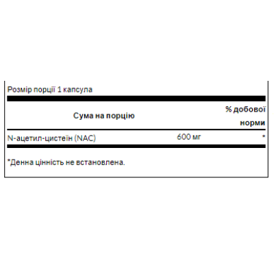 N-Acetyl Cysteine 600mg -100caps N-Acetyl Cysteine 600mg -100caps