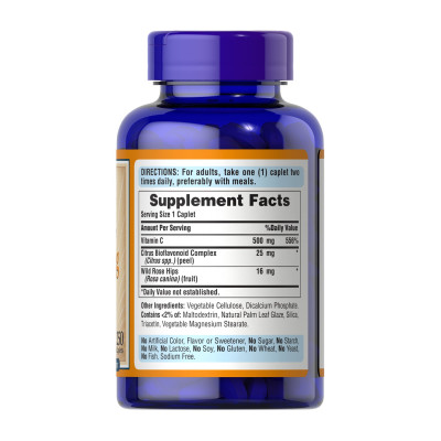 Vitamin C-500 mg with Rose Hips Time Release - 250 caps Vitamin C-500 mg with Rose Hips Time Release - 250 caps