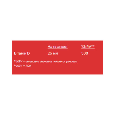 Vitamin D 1000IU - 20 tabs Strawberry Vitamin D 1000IU - 20 tabs Strawberry