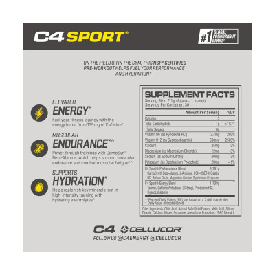 C4 Pre Workout - 213g Blue Raspberry C4 Pre Workout - 213g Blue Raspberry