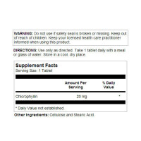 Chlorophyll 20mg - 100 tabs Chlorophyll 20mg - 100 tabs