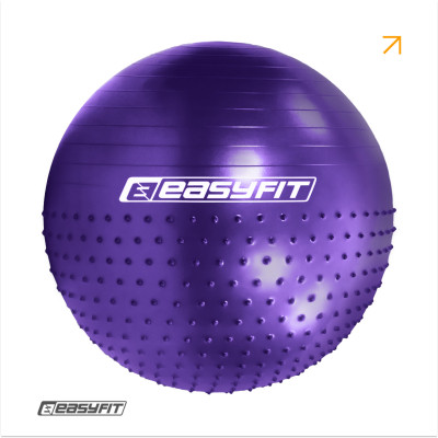 Фітбол 65 см EasyFit Hybrid фіолетовий (фітбол напівмасажний)