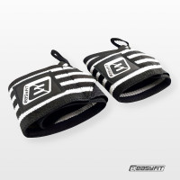 Кистьові бинти EasyFit 50х8 см фіксатор на зап'ястя (чорно-білі)