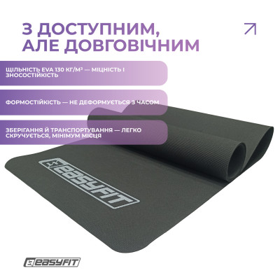 Килимок для фітнесу EasyFit EVA 3 мм (чорний) Килимок для фітнесу EasyFit EVA 3 мм (чорний)