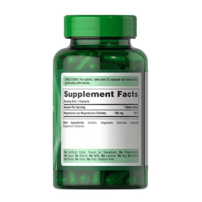 Magnesium Citrate 100mg - 100 caps Magnesium Citrate 100mg - 100 caps