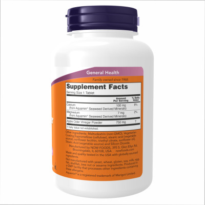 Apple Cider Vinegar 750 mg - 180 tabs Apple Cider Vinegar 750 mg - 180 tabs