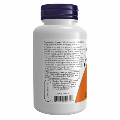L-Proline 500mg - 120 vcaps L-Proline 500mg - 120 vcaps