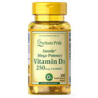 Vitamin D3 250mcg(10000 IU) Mega-Potency - 100 softgels Vitamin D3 250mcg(10000 IU) Mega-Potency - 100 softgels