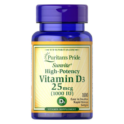 Vitamin D3 25mcg 1000IU - 100softgels Vitamin D3 25mcg 1000IU - 100softgels