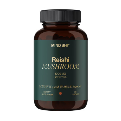 Reishi Mushroom 1000 mg - 60 vegcaps (Пошкоджена кришка) Reishi Mushroom 1000 mg - 60 vegcaps (Пошкоджена кришка)
