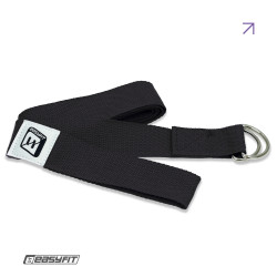 Ремень для йоги EasyFit с петлей (чорний) Ремень для йоги EasyFit с петлей (чорний)