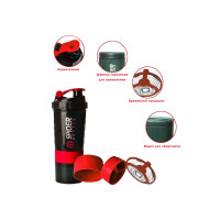 Шейкер спортивний EasyFit Spider 0,5 л Чорно-червоний Шейкер спортивний EasyFit Spider 0,5 л Чорно-червоний
