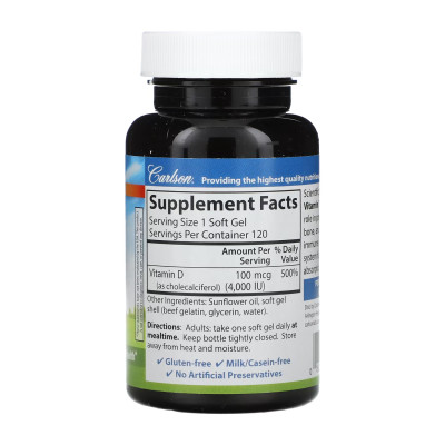 Vitamin D 4000 IU - 120 softgels Vitamin D 4000 IU - 120 softgels
