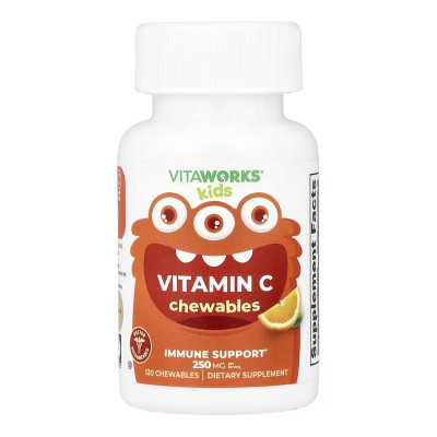 VitaWorks Vitamin C Kids - 120 chewables Orange (До 11.26) VitaWorks Vitamin C Kids - 120 chewables Orange (До 11.26)