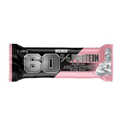 60% Protein Bar - 45g Satrawberry Yoghurt 60% Protein Bar - 45g Satrawberry Yoghurt