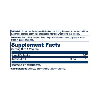 Pure CoQ10 30mg - 60 vcaps Pure CoQ10 30mg - 60 vcaps