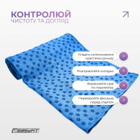 Рушник для йоги з мікрофібри EasyFit Yoga Mat Towel (Синій) Рушник для йоги з мікрофібри EasyFit Yoga Mat Towel (Синій)