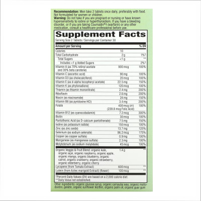 Alive Organic Garden Goodness Men - 60 tabs Alive Organic Garden Goodness Men - 60 tabs